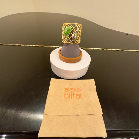 RARE Bohemian Luxury authentic Alexis Bittar Gemstone Statement Cuff/Bracelet - Picture 4 of 17